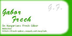 gabor frech business card