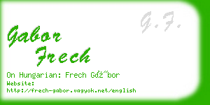 gabor frech business card